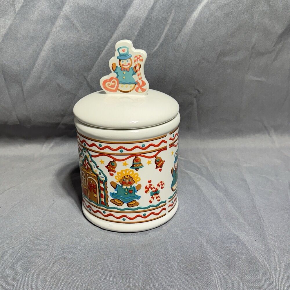 Vintage 8.5" Ceramic Gingerbread Man Cookie Jar by Teleflora